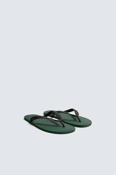 STRAPPY SANDALS - Green by Zara