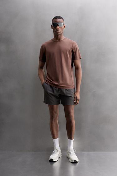COLOUR BLOCK TRAINING T-SHIRT - Burgundy by Zara - Image 0