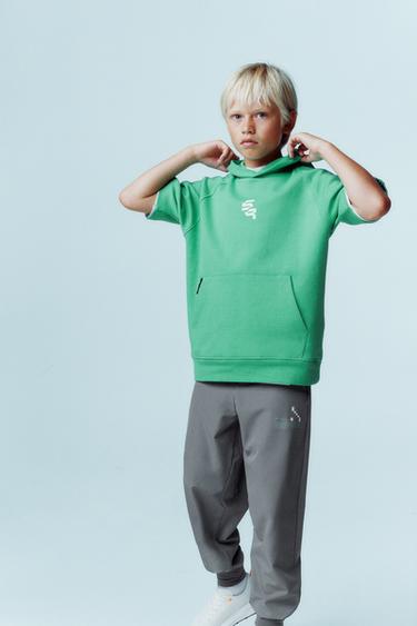 SPORTY INTERLOCK HOODIE - Green by Zara