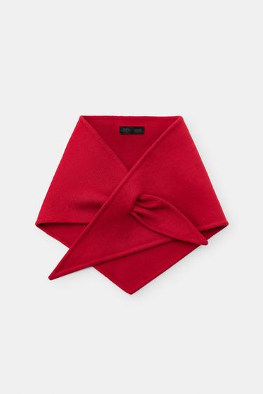 TRIANGULAR WOOL BANDANA - Red by Zara