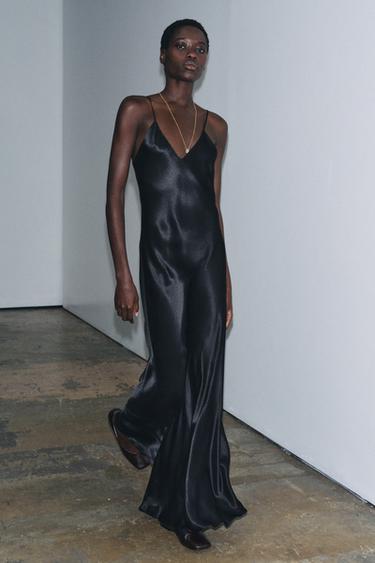 ZW COLLECTION LACE-TRIMMED DRESS - Black by Zara