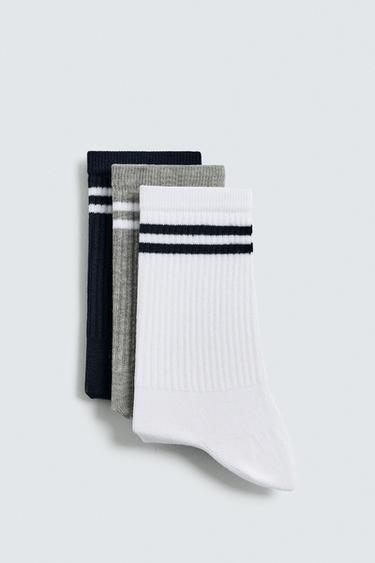 STRIPED SOCKS 3-PACK - various by Zara