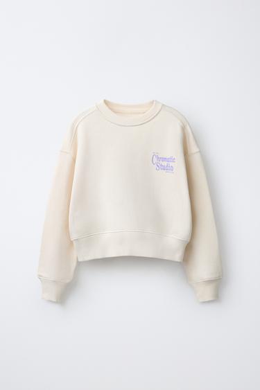 SLOGAN PRINT SWEATSHIRT - Ice by Zara