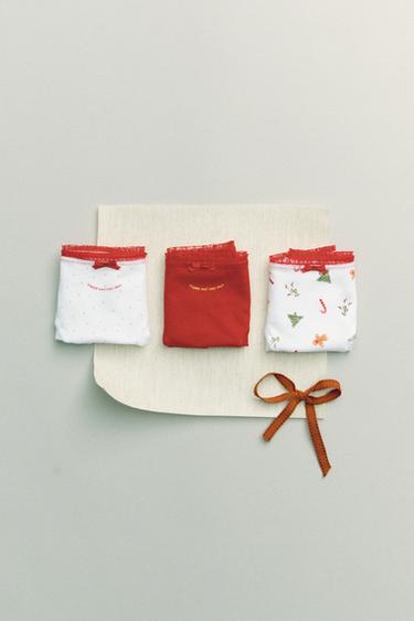 2-14 YEARS / THREE-PACK OF TREE AND BISCUIT BRIEFS - 780 by Zara