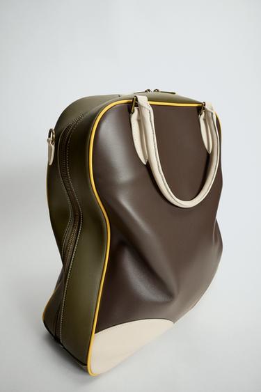 LEATHER SHOPPER BAG HARRY LAMBERT FOR ZARA X DISNEY - Brown by Zara