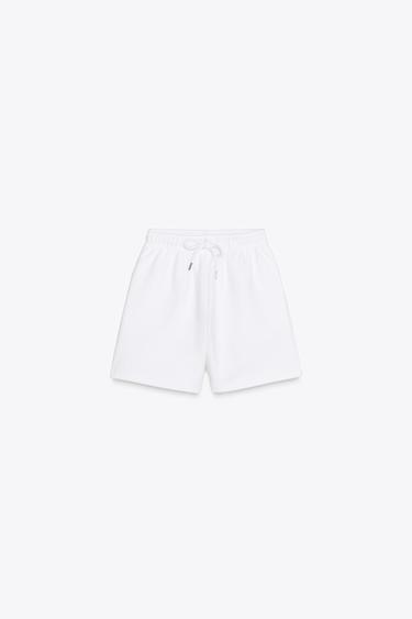 INTERLOCK BERMUDA SHORTS - White by Zara