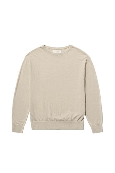 LIGHTWEIGHT LINEN SWEATER - Beige marl by Zara