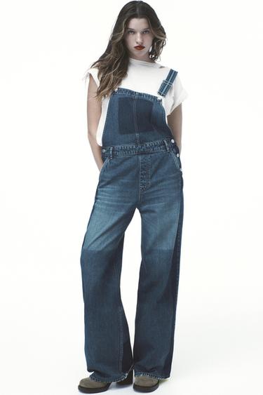TRF DENIM JUMPSUIT - Navy blue by Zara