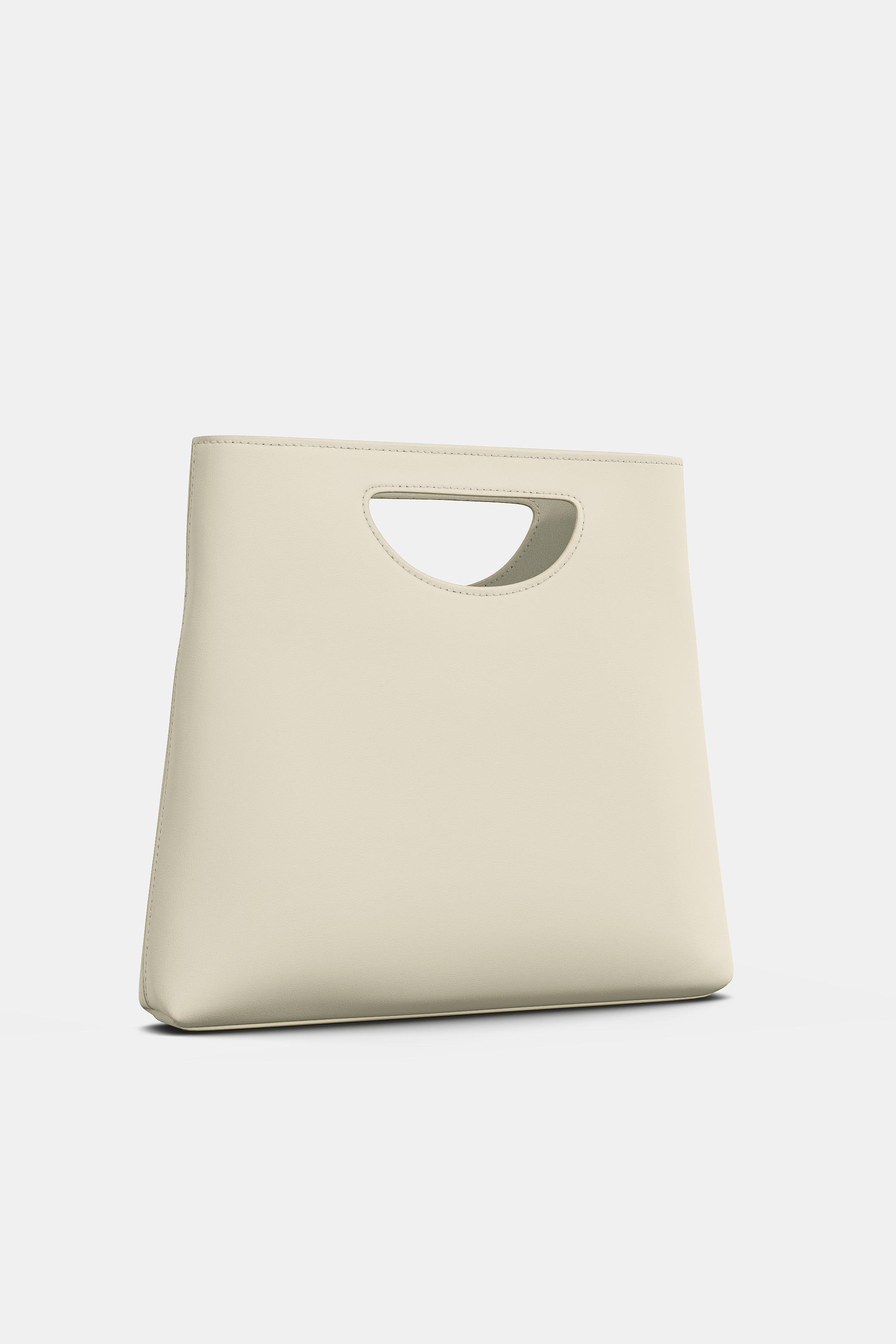 LEATHER HANDBAG - white by Zara