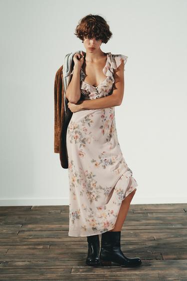 FLORAL MIDI DRESS - only one by Zara