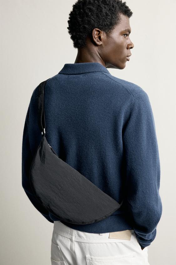 NYLON SHOULDER BAG - Black by Zara - Image 0