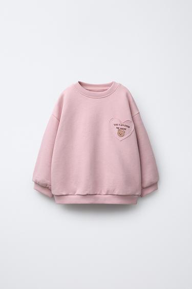 HEART POCKET SWEATSHIRT - Pink by Zara