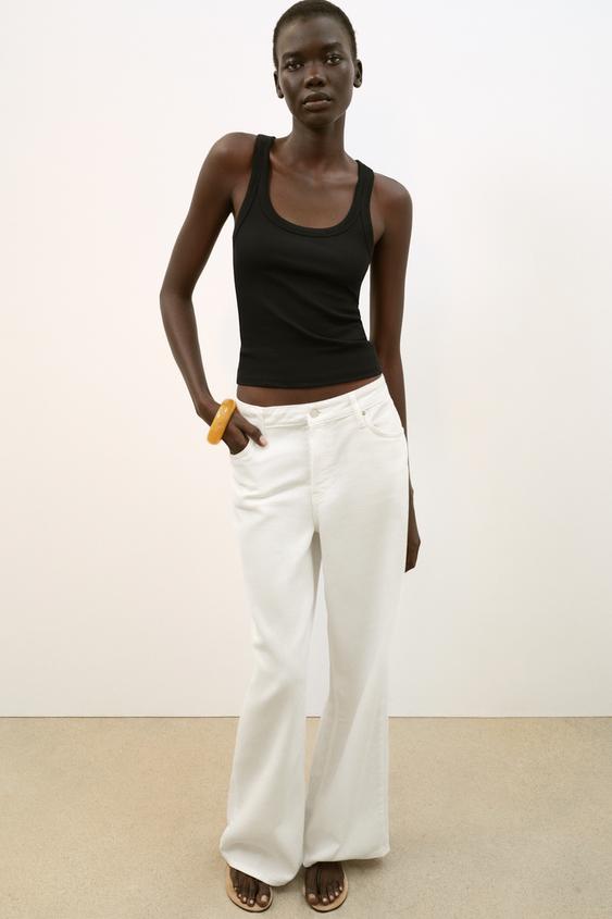 RIBBED SLEEVELESS TOP - Black by Zara - Image 0
