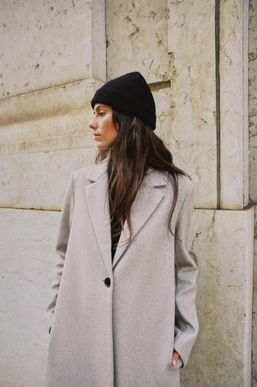SOFT BASIC COAT - Mink marl by Zara