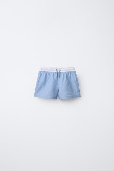 AGES 2-6 / SWIM SHORTS WITH LABEL - Blue by Zara