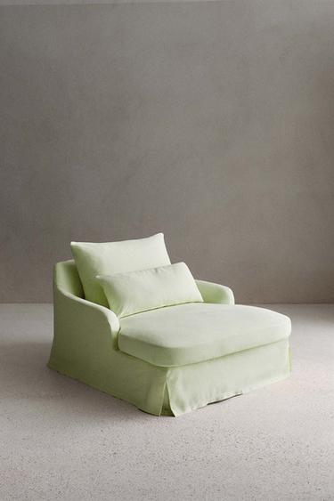LOVESEAT 01 LINEN COVER - Light green by Zara