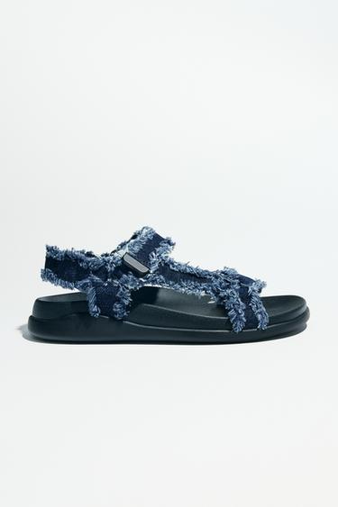 DENIM PLATFORM SANDALS - Denim Blue by Zara