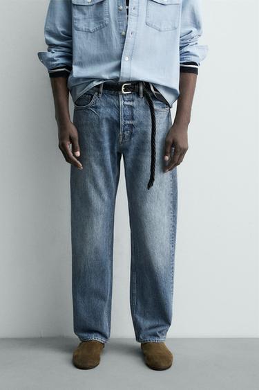 AARON LEVINE X ZARA STRAIGHT-LEG JEANS - Mid-blue by Zara