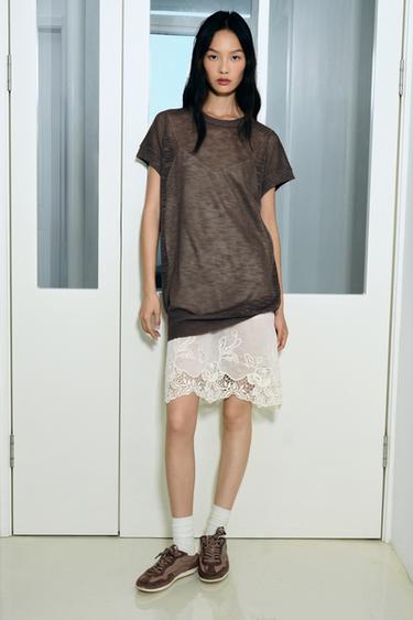 COMBINED KNIT DRESS - Brown / Taupe by Zara