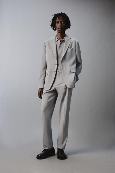 STRUCTURED SUIT BLAZER - Light grey by Zara