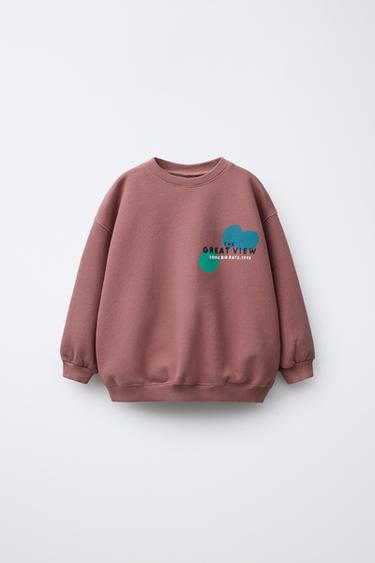 SHAPE PRINTED SWEATSHIRT - Dusty pink by Zara