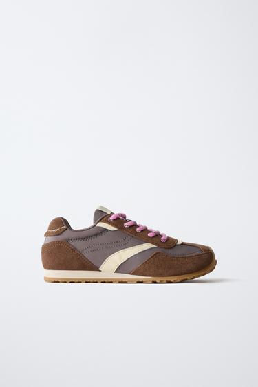 CONTRAST TRAINERS - Brown by Zara