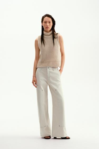 THICK KNIT TOP - Ecru by Zara