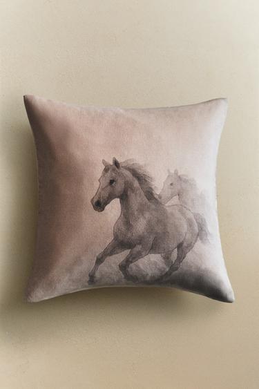 HORSE CUSHION COVER - Beige by Zara