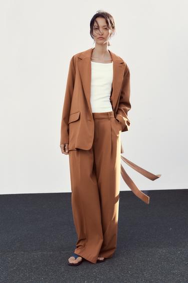 PLEATED TROUSERS - Caramel by Zara - Image 0