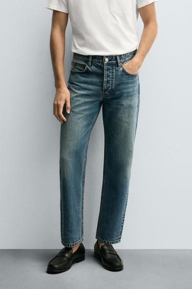REGULAR FIT JEANS - Mid-blue by Zara