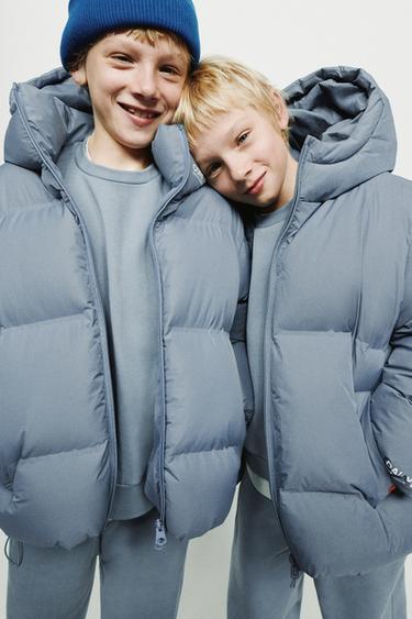 WATERPROOF QUILTED COAT - Light blue by Zara