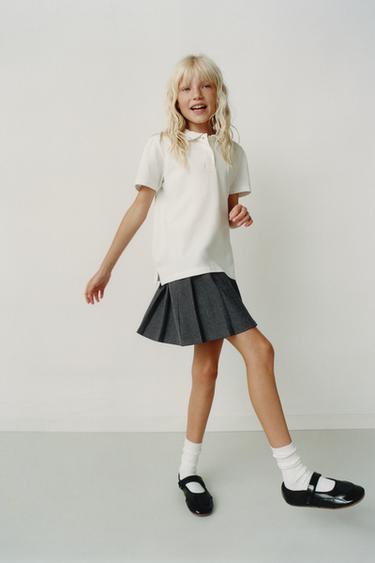 PIQUÉ POLO SHIRT WITH PETER PAN COLLAR - White by Zara