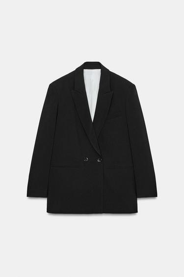 OVERSIZE DOUBLE-BREASTED BLAZER - Black by Zara