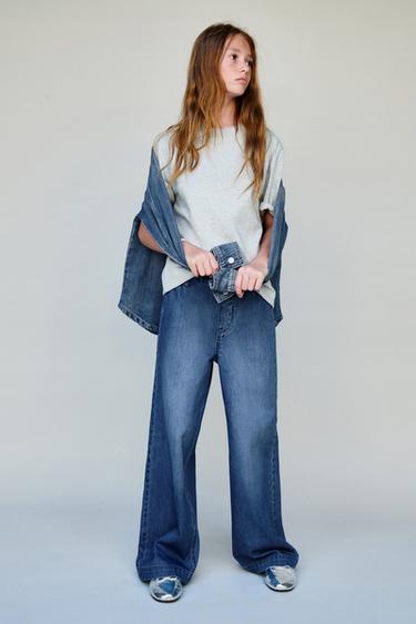 WIDE-LEG JEANS - Blue by Zara