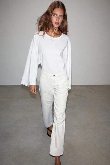 Z1975 LOW-RISE REGULAR JEANS - White by Zara