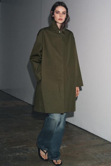 MINIMAL WATER-REPELLENT TRENCH COAT ZW COLLECTION - Khaki by Zara