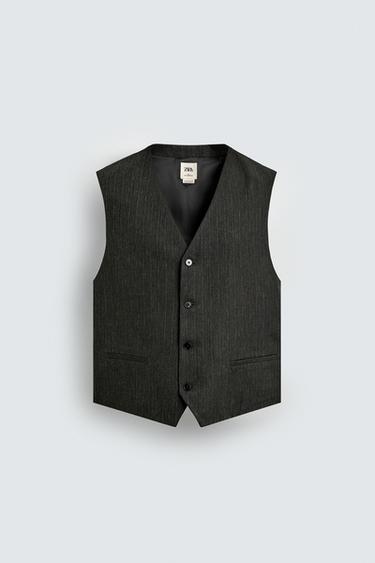 LIMITED EDITION STRUCTURED WAISTCOAT - Greenish by Zara