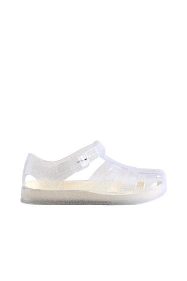 KIDS' GLITTER CAGE SANDALS - Transparent by Zara
