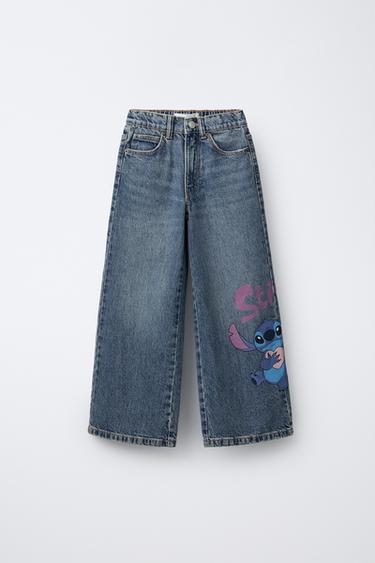 LILO & STITCH © DISNEY WIDE-LEG JEANS - Blue by Zara