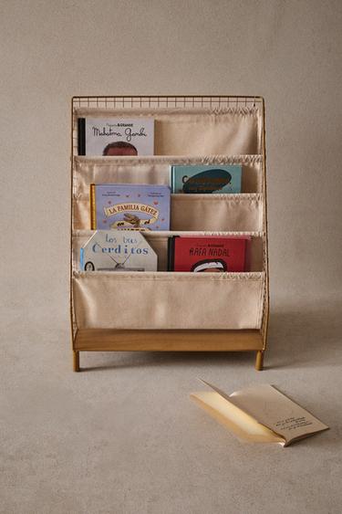 KIDS' METAL BOOK RACK - Mustard by Zara