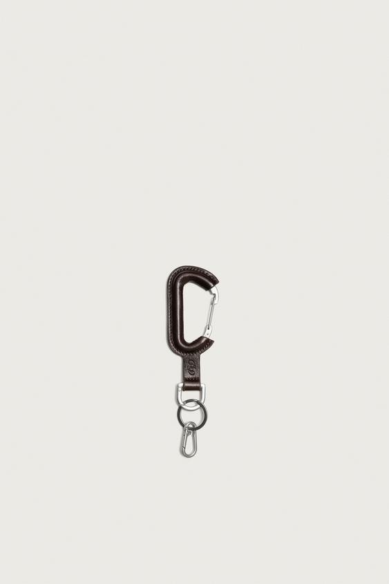 LEATHER KEY RING - Brown by Zara - Image 0