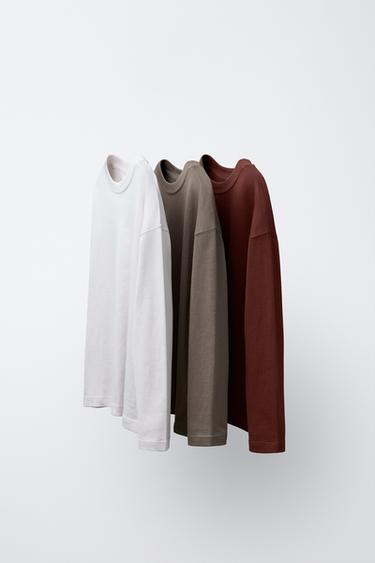 3-PACK OF PLAIN T-SHIRTS - Brown / Taupe by Zara