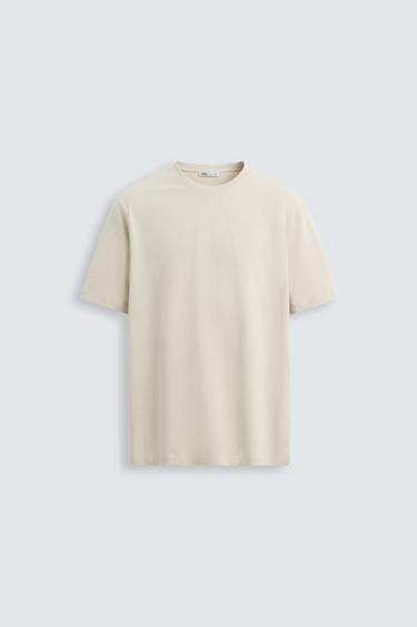 BASIC MEDIUM WEIGHT T-SHIRT - Light sand by Zara
