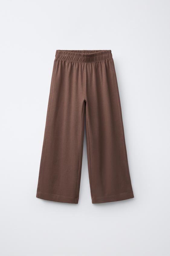 WIDE-LEG HEAVY WEIGHT TROUSERS - Brown by Zara - Image 0