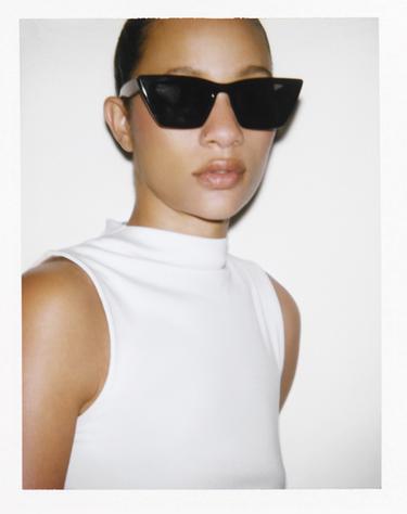 COTTON MODAL TOP - White by Zara