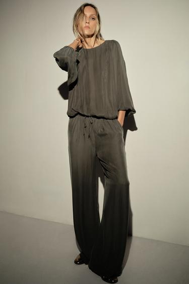 ZW COLLECTION FLOWING TOP - Grey by Zara