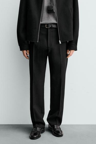 100% WOOL ORIGINS CHINO TROUSERS - Black by Zara