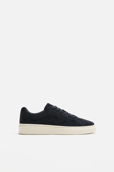 LEATHER TRAINERS - Blue by Zara