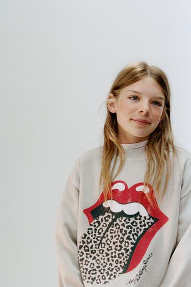 ROLLING STONES © PRINTED SWEATSHIRT - Sand by Zara
