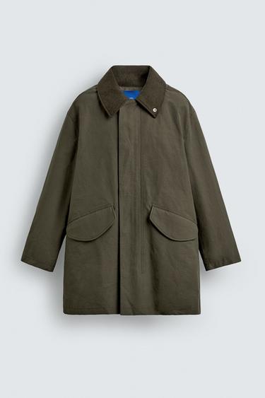 TECHNICAL PARKA WITH CONTRAST COLLAR AARON LEVINE X ZARA - Grey / Blue by Zara